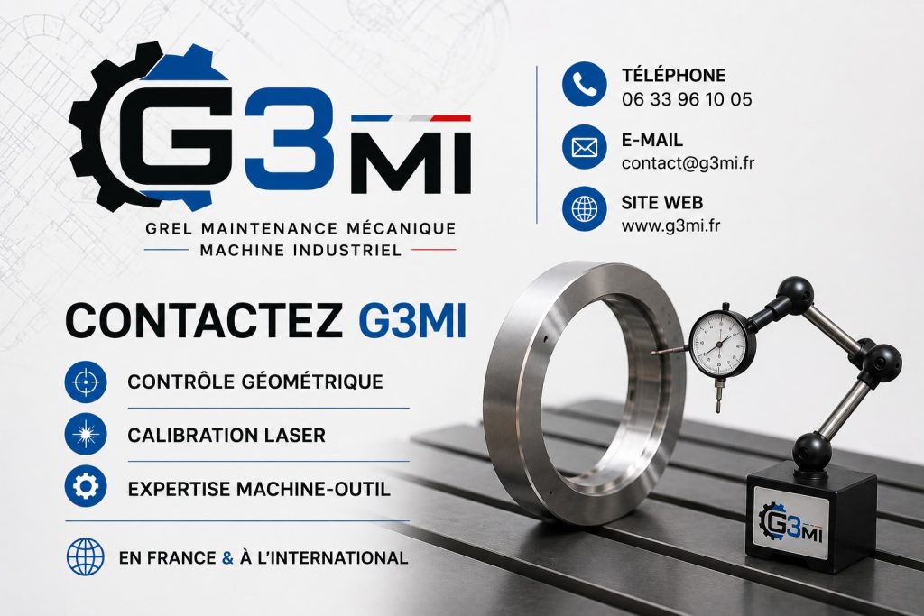 G3MI – contrôle géométrique, calibration laser et expertise de machines-outils CNC